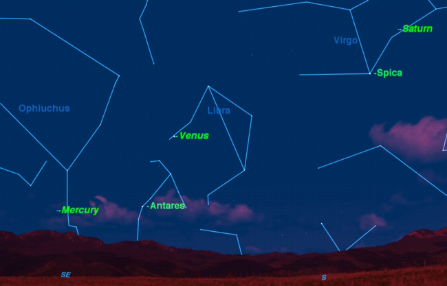 Planet Triple Feature: Venus, Saturn and Mercury Visible at Dawn This Week
